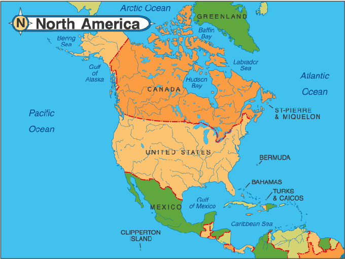 A Map Of North America