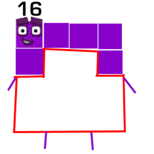 Numberblocks 16 لم يسبق له مثيل الصور Tier3 Xyz