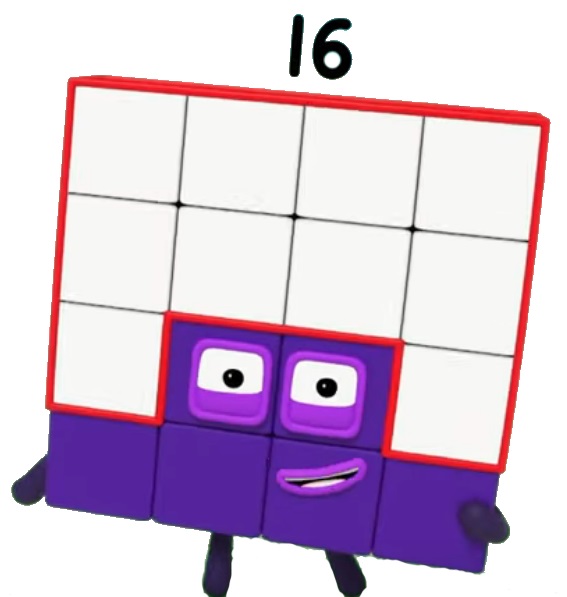 Sixteen (character) | Numberblocks Wiki | FANDOM Powered By Wikia