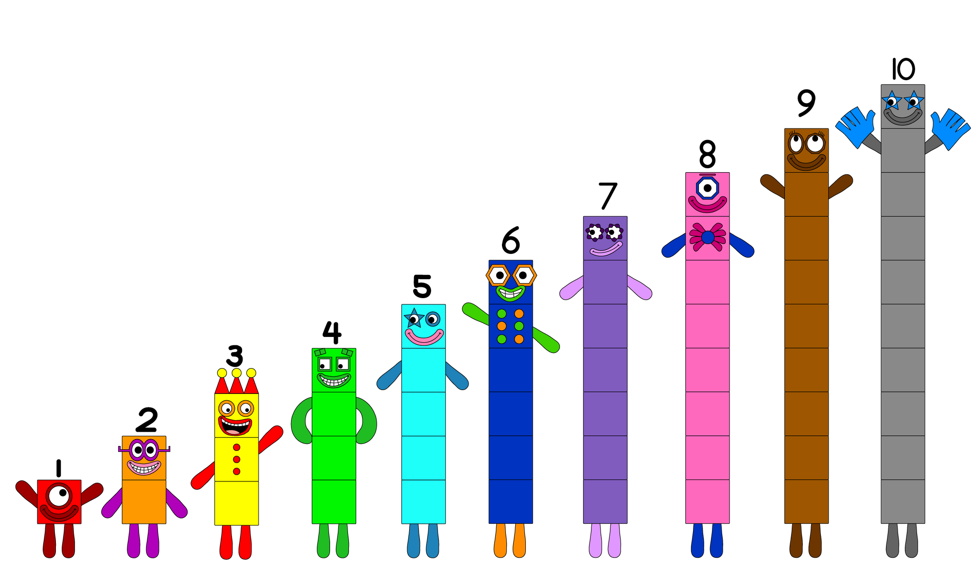 Image Numberblocks 1 To 10png Numberblocks Wiki Fandom Powered