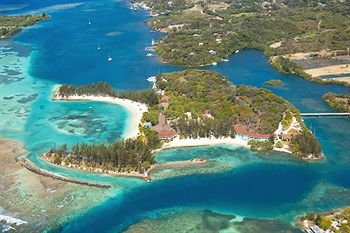 Resort, anchorage and small lagoon