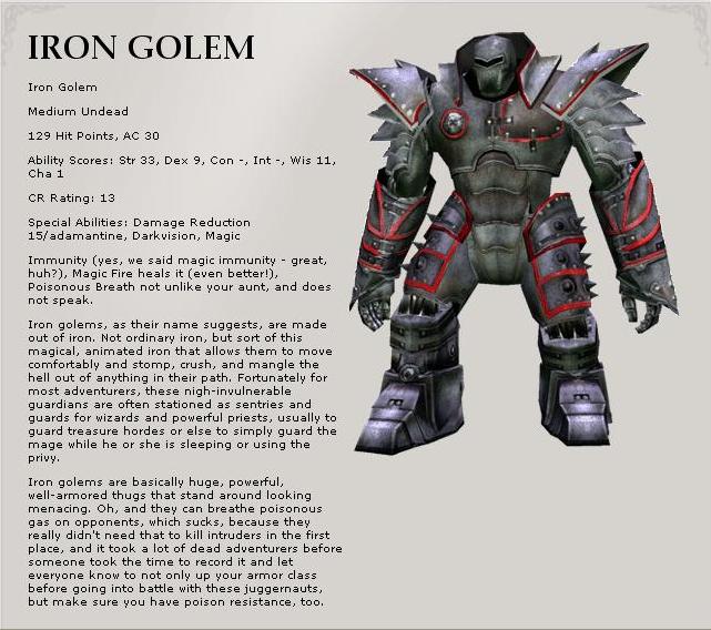 Risultati immagini per nwn2 iron golem