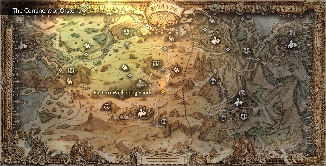 Octopath traveler карта