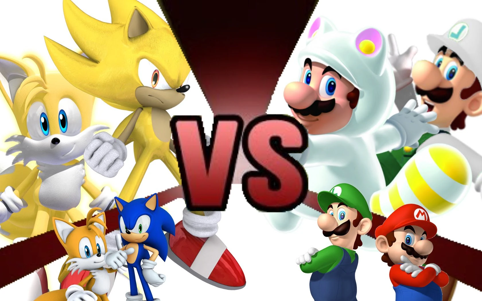 Mario and Luigi vs Sonic and Tails Rematch Official Cartoon Fight