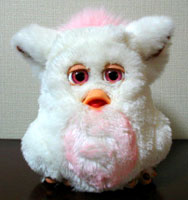 pink and white furby