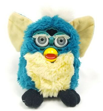 blue and pink furby