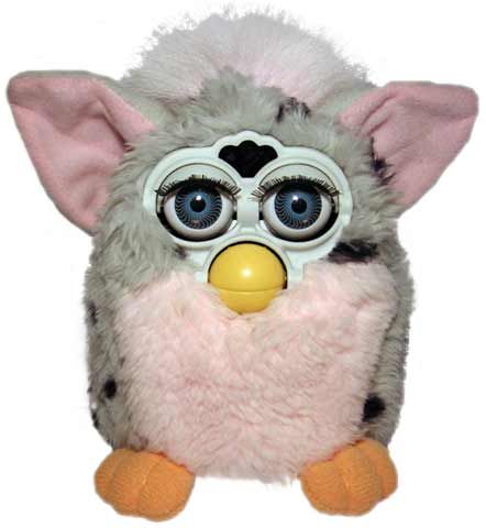 grey and pink furby