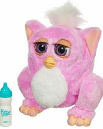 pink and white furby