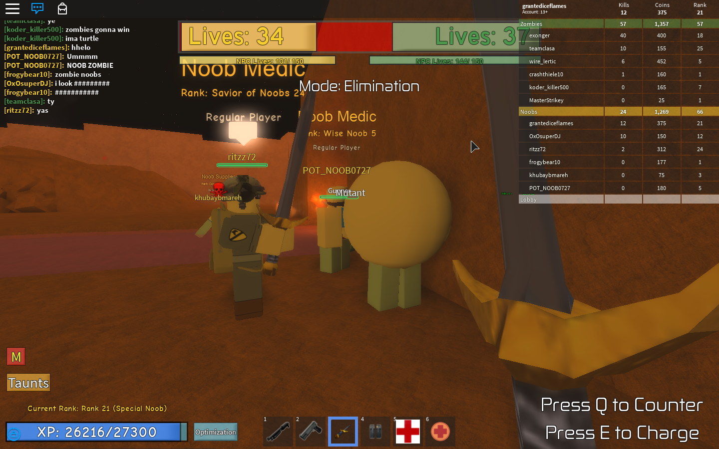 Mutants Noobs Vs Zombies Realish Wiki Fandom Powered By - roblox noob vs zombies realish