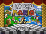 Paper Mario title screen