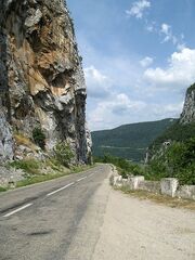 A 6.-os számú főút a Kazán-szorosban