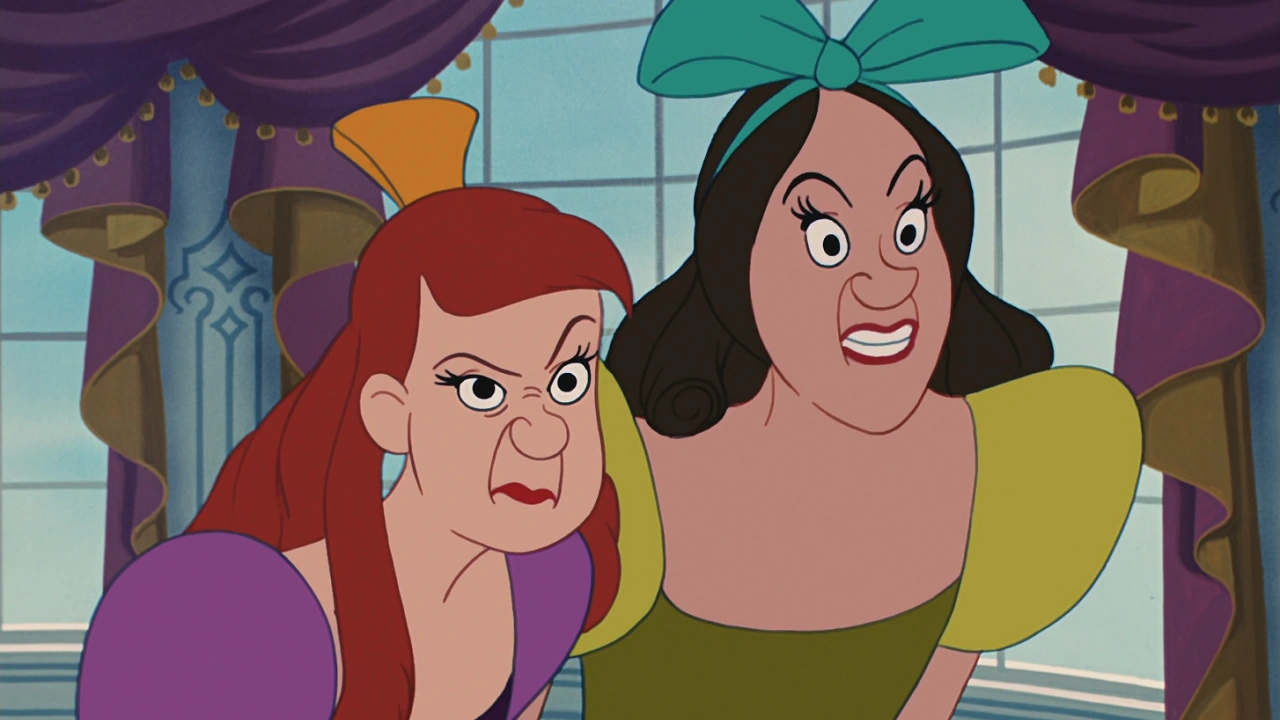 Image Cendrillon (Disney) 1950 méchantes demi bellessœurs Anastasie