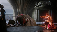 6x10 Regina Mills Méchante Reine épée Sir Henry immobilisation Emma Reine Blanche-Neige Roi David morts