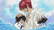 Shanks salva en Ruffy