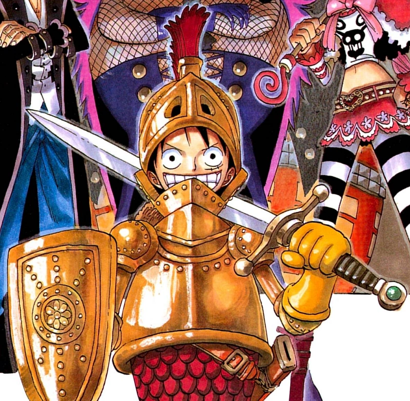 Image Ruffy amb armadura Arc Thriller Bark.png One Piece Català