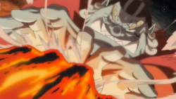 Jinbe detiene el ataque de Akainu