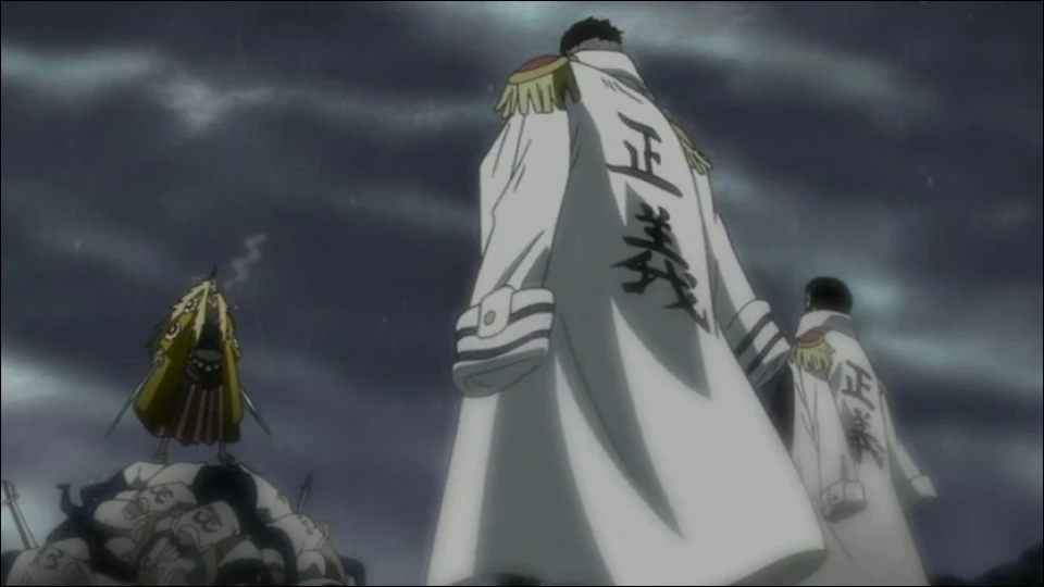 One Piece Shiki Vs Garp And Sengoku