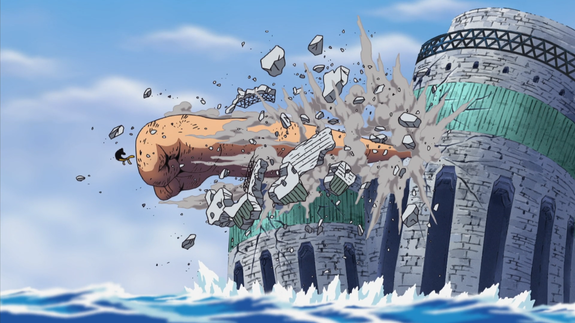 One Piece - Monster Point Chopper destroys, and throws away Kumadori like  nothing!! on Make a GIF