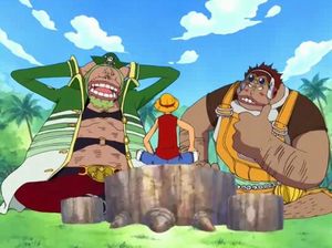 Luffy con Masira y Shojo