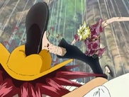 Satori siendo derrotado