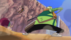 Mr. 4 golpea a Usopp