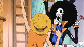 Brook y Luffy
