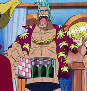 Franky Showing Fridge
