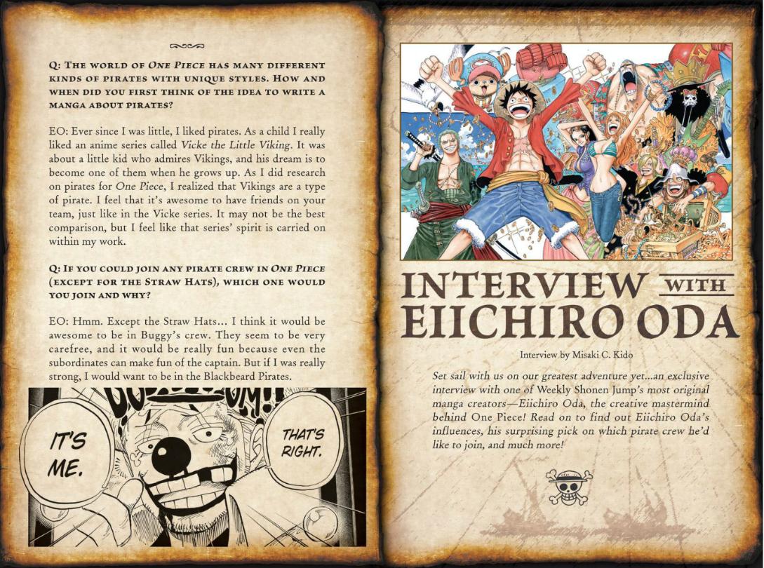 Wawancara dengan Eiichiro Oda by Misaki C Kido  Wikia One 