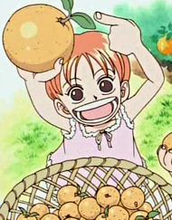 Nami with tangerines