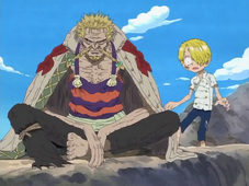 Sanji découvre Zeff sans sa jambe
