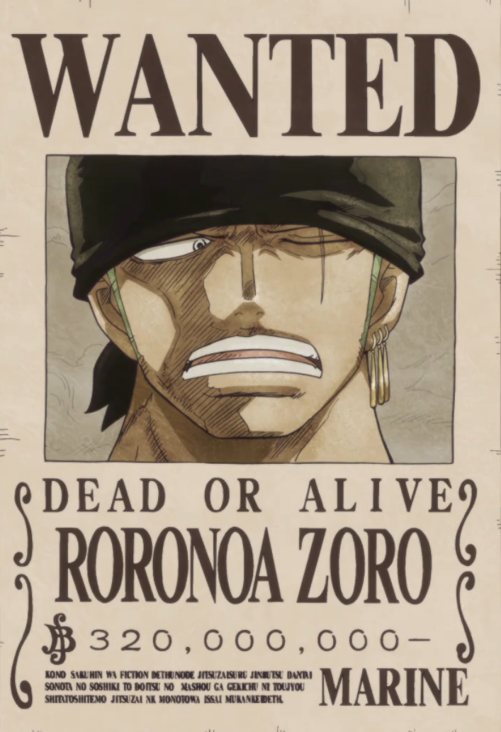 one piece franky wanted poster