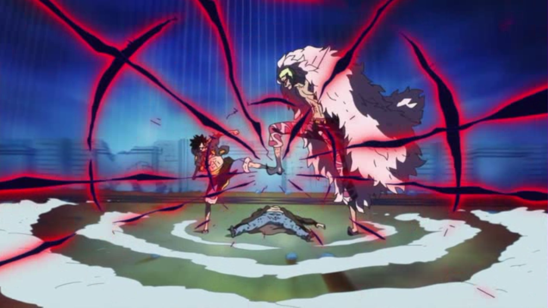Изображение Luffy saves Law of Doflamingo.png One Piece Wiki