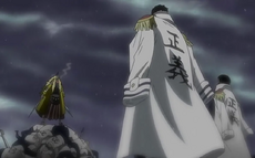 Shiki contra Garp y Sengoku