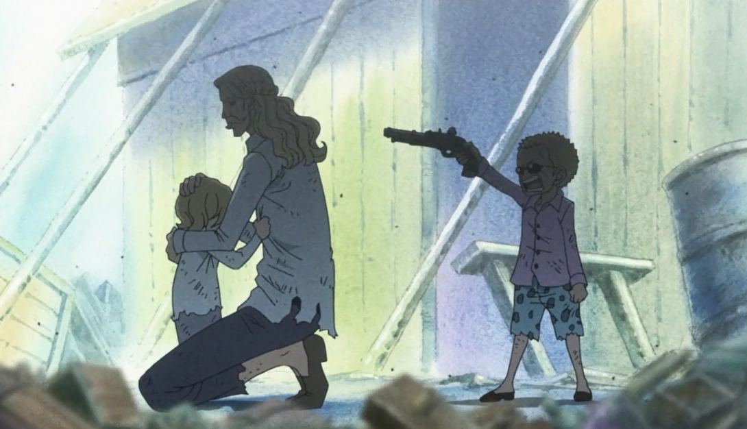 Imagen Doflamingo asesinando a su padre.png One Piece Wiki FANDOM