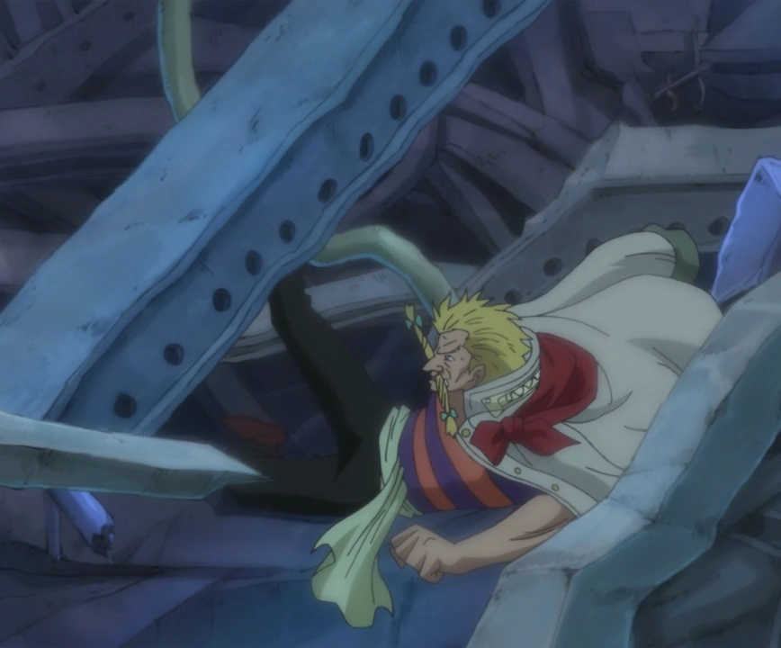 Imagen La pierna de Zeff atrapada en los en el episodio 801