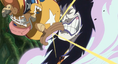 Chopper golpea a Caesar