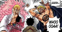 Doflamingo and Bellamy combo attack