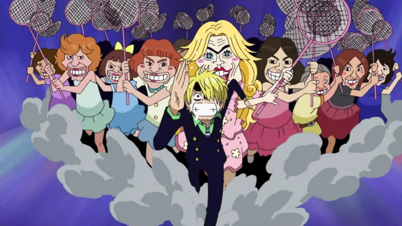 Bild Sanji wird von den Okamas gejagt.jpg OnePiecePedia FANDOM