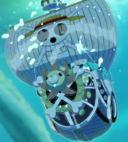 Thousand Sunny en route vers l'île des Homme-Poisson
