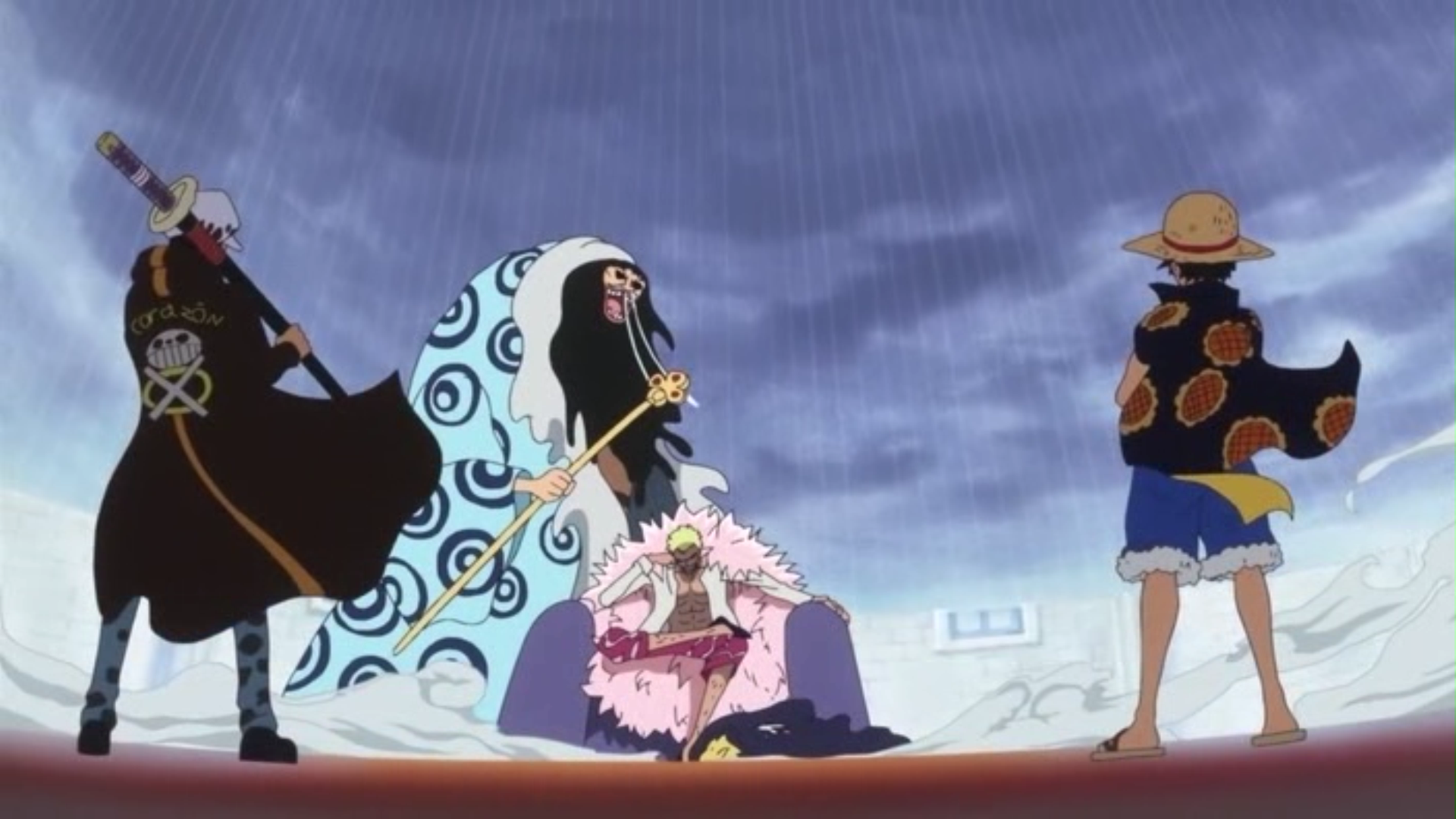 Луффи и Ло против Дофламинго и Требола | One Piece Wiki | FANDOM ...