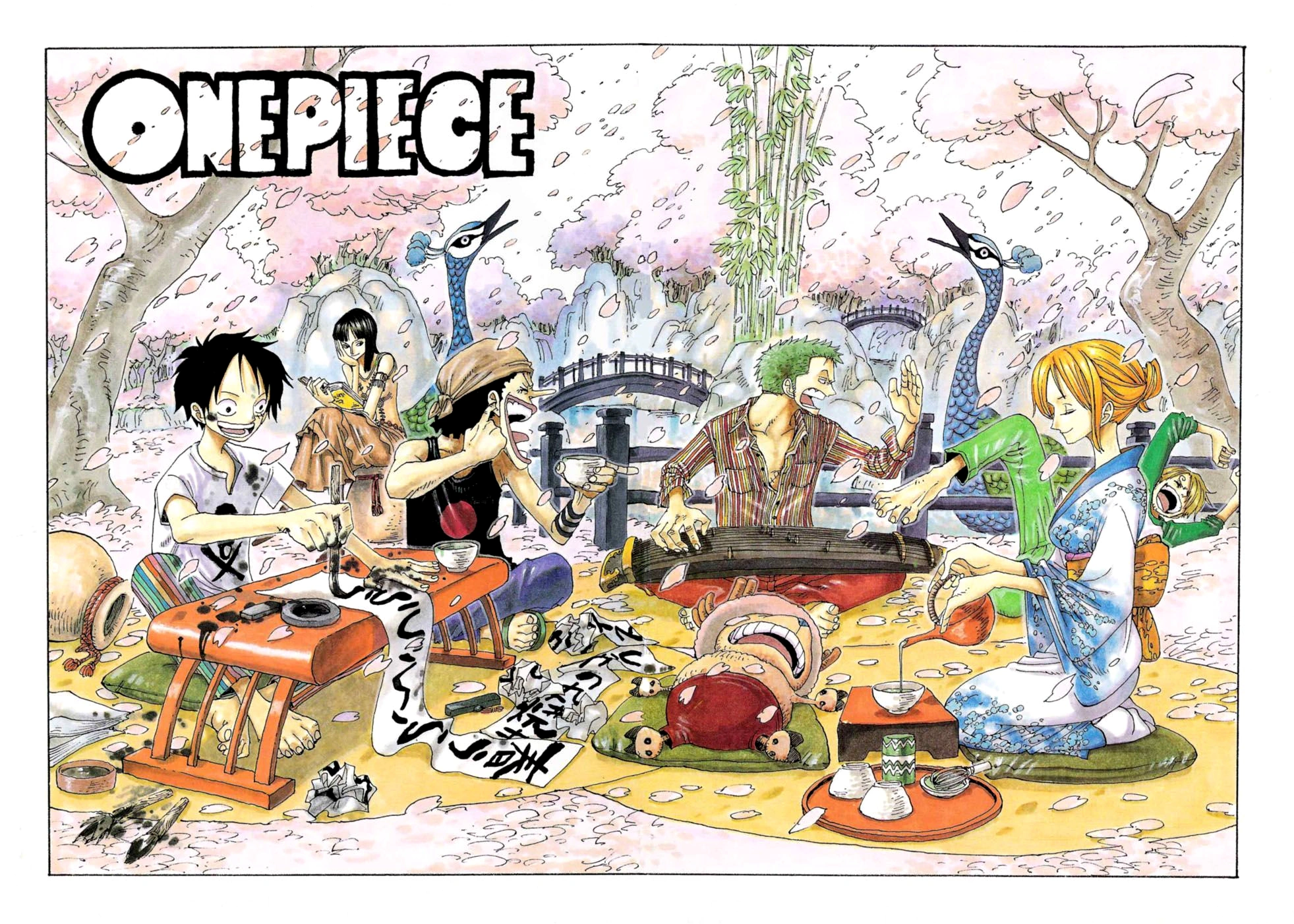 Spoiler Color Page And Wano Onepiece