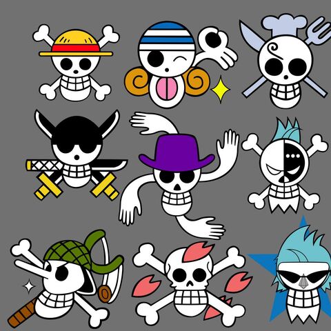Image - Straw Hat Pirates Pre-Timeskip Jolly Rogers.jpg | One Piece ...