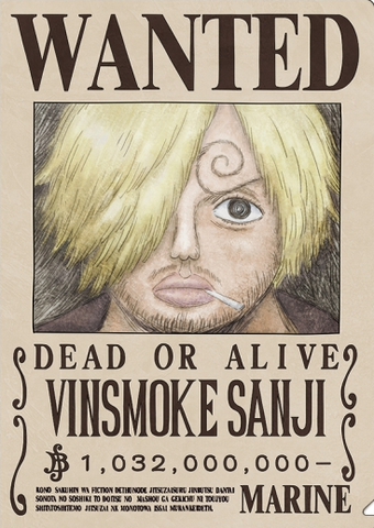 One Piece Sanji Wanted Poster Request Details