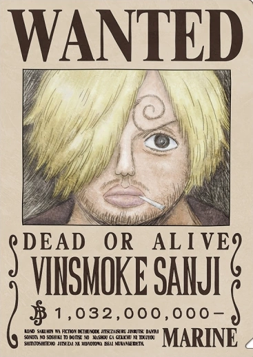 Image result for one piece sanji wanted poster