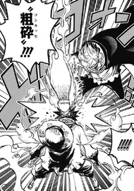 Sanji noquea a Luffy