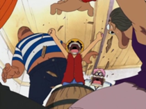 Luffy Emerges From Barrel