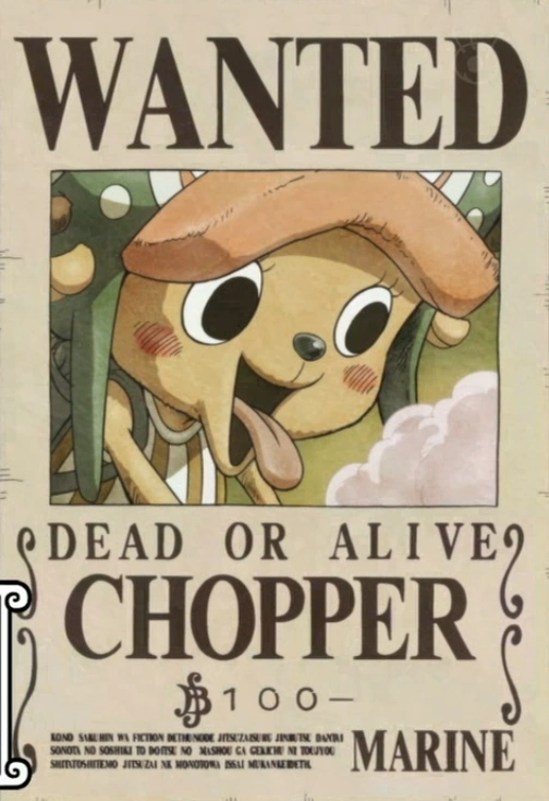 Imagen Actual cartel de Chopper.png One Piece Wiki FANDOM powered