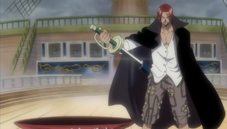 Shanks Bringing Out His Sword