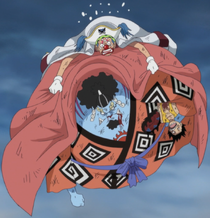 Buggy Rescues Jinbe and Luffy