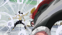 Luffy Using Jet Gatling on Lucci